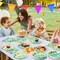 Baby Shower Animal World Map Paper Plates and Napkins - Serve 50 (Animal)
